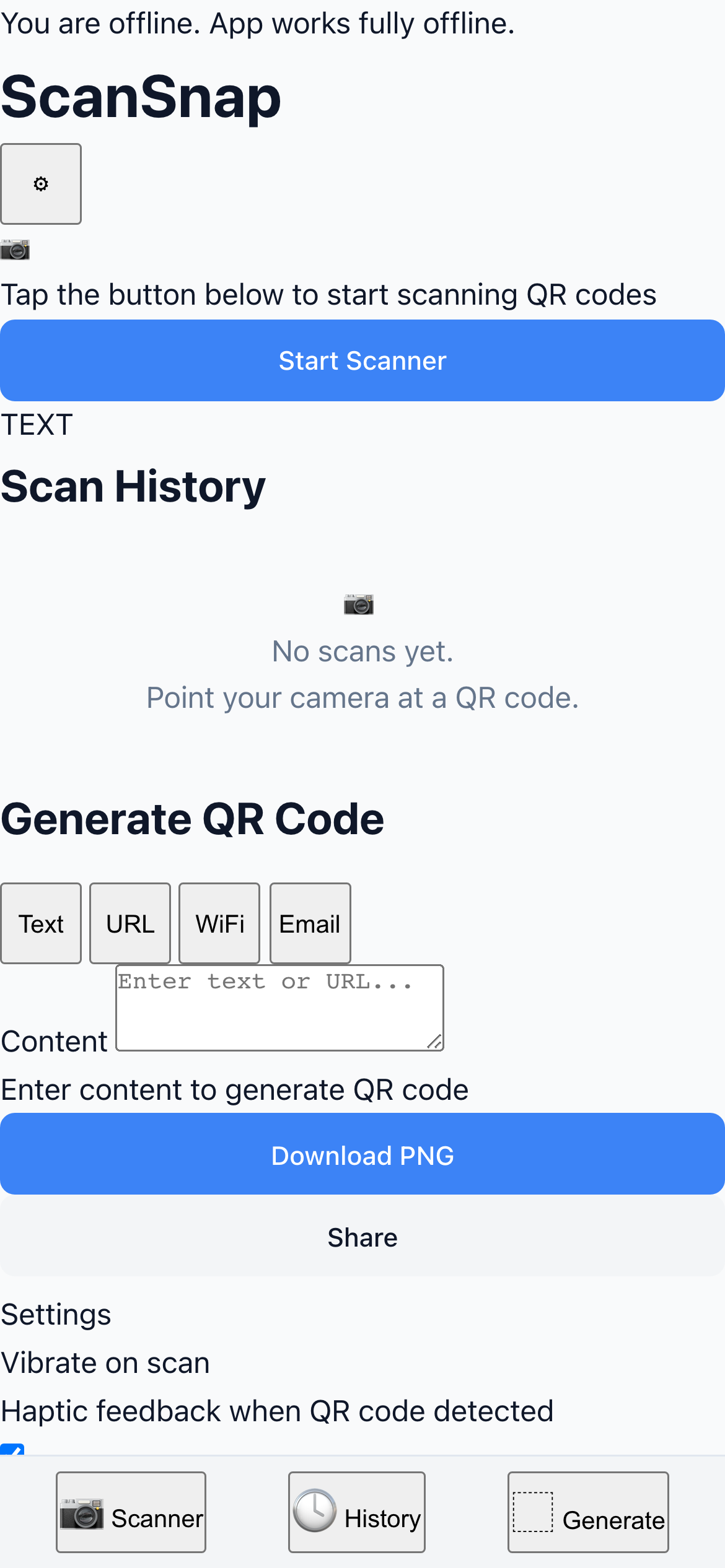 ScanSnap Premium main interface